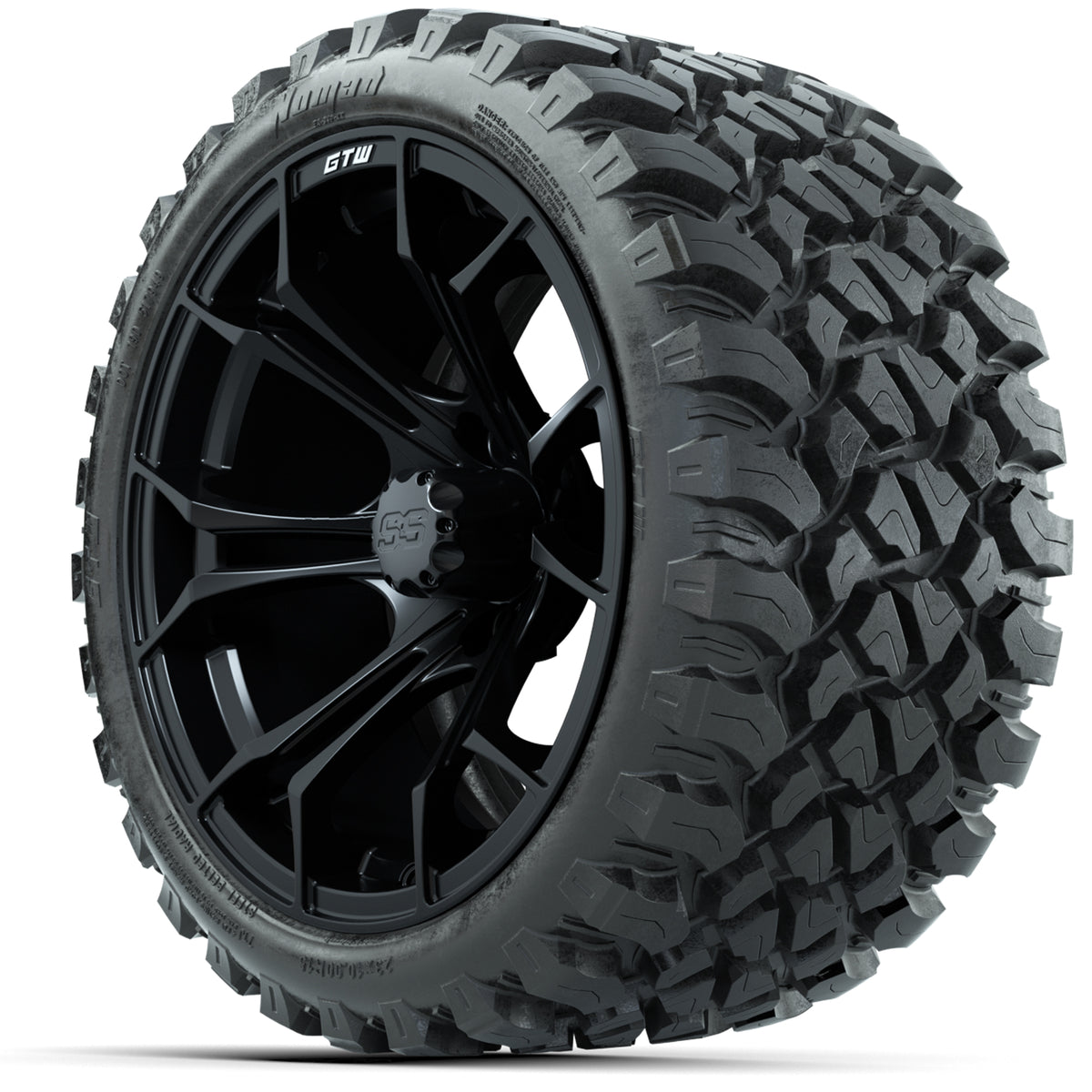 Set of (4) 15? GTW Spyder Matte Black Wheels with 23x10-R15 Nomad All-Terrain Tires