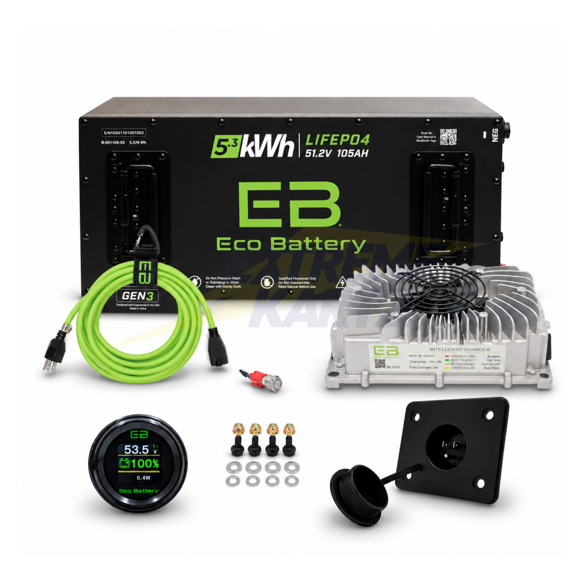 Eco Battery 48V 105Ah Skinny Bundle - Select your Cart