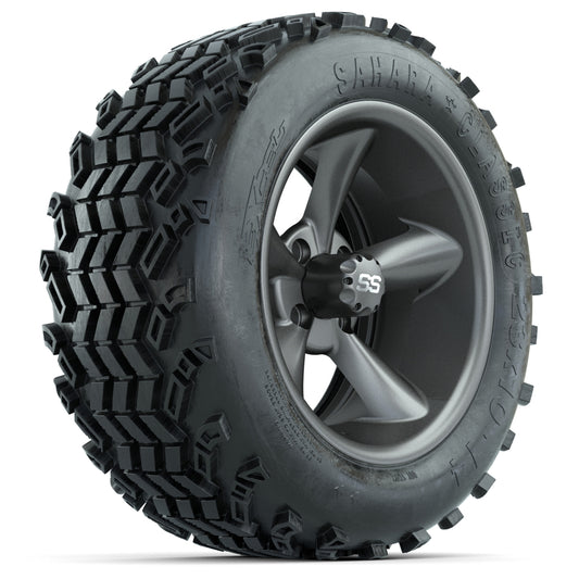 Set of (4) 14 in GTW Godfather Wheels with 23x10-14 Sahara Classic All-Terrain Tires