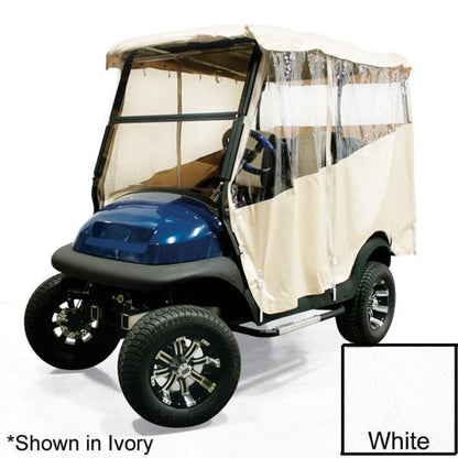 Club Car Villager w/120″ OEM Top White Over the Top Enclosure