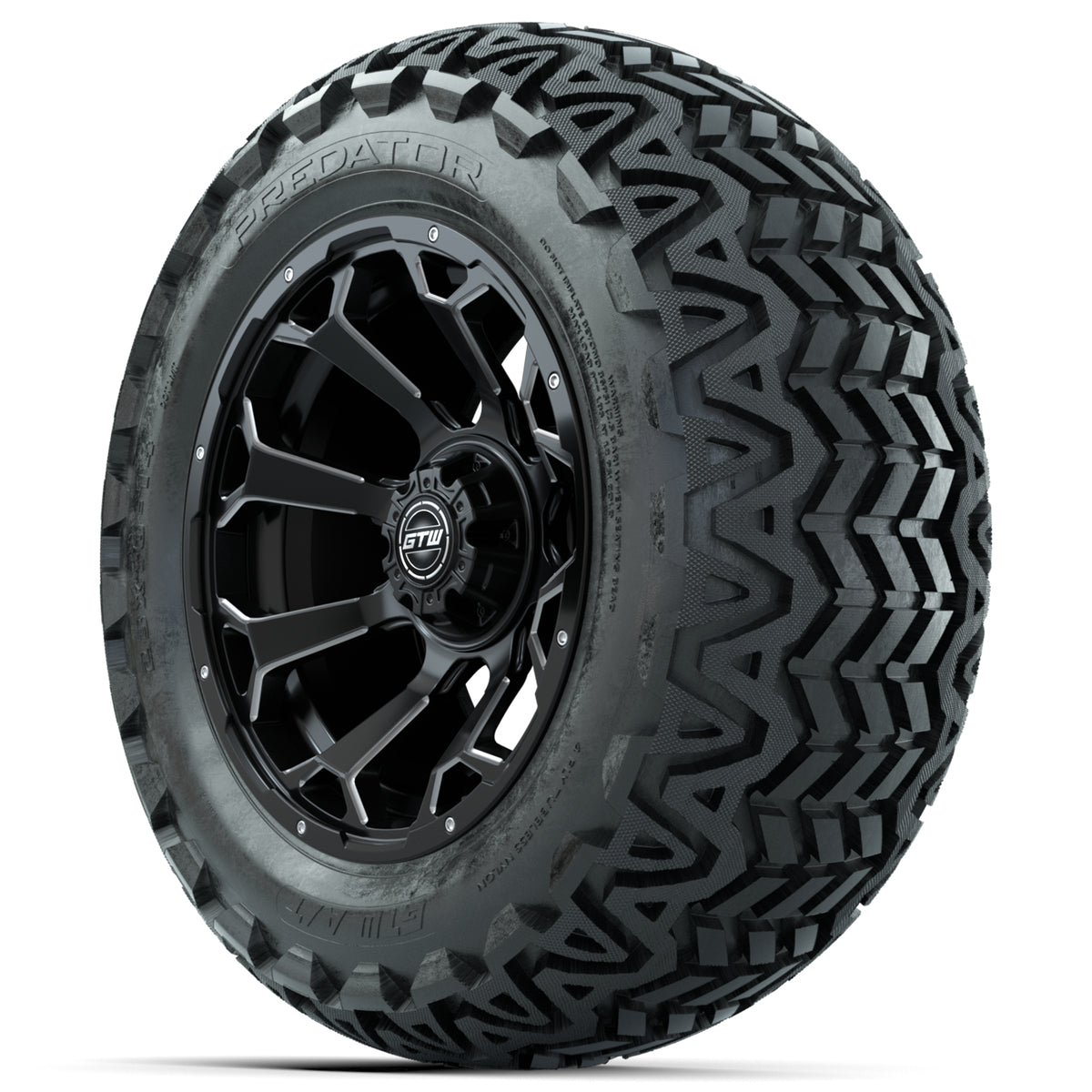 Set of (4) 14 in GTW Raven Wheels with 23x10-14 GTW Predator All-Terrain Tires