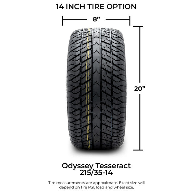 14" MODZ Tempest Gunmetal - Tire and Wheel Combo