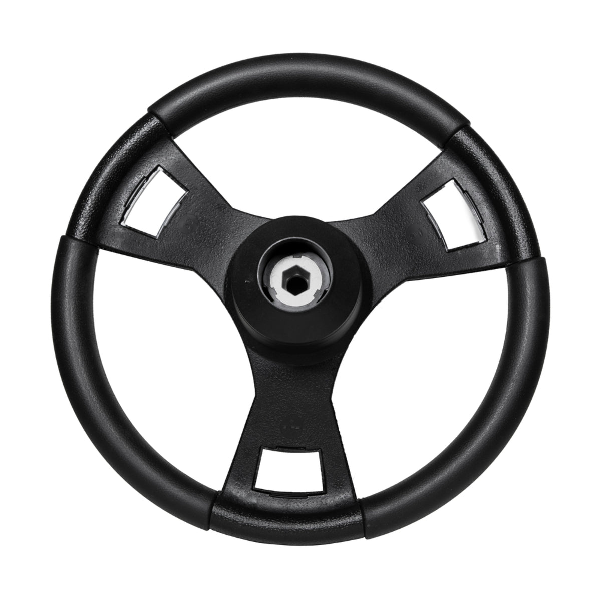 Gussi Italia® Model 13 Black/Carbon Fiber  Steering Wheel For E-Z-GO