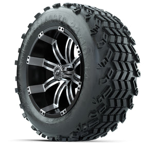 Set of (4) 14 Inch GTW Tempest Machined Wheels with Sahara Classic All Terrain Tires