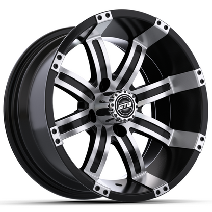 GTW Tempest 12x7 Machined Black Wheel