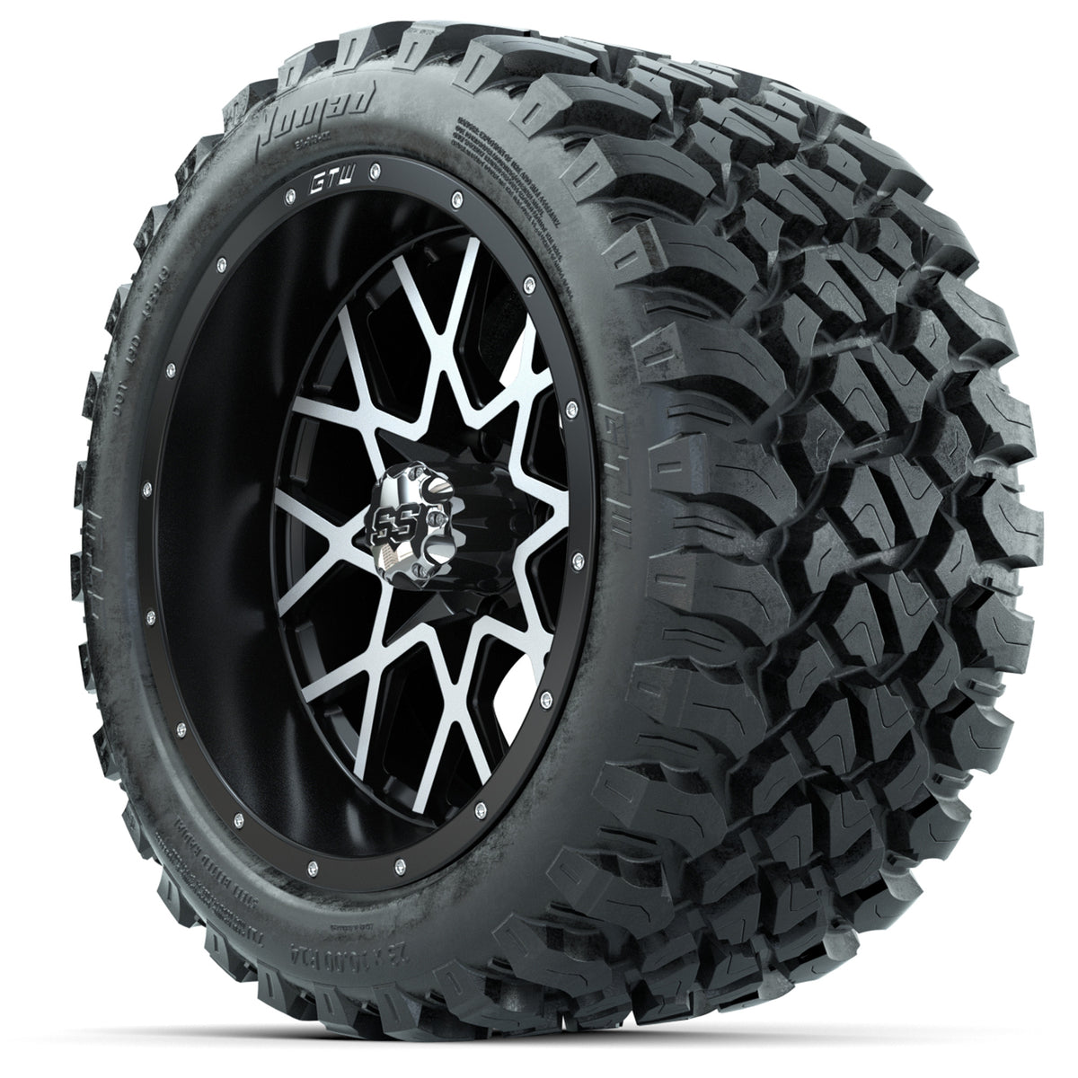 Set of (4) 14 in GTW Vortex Wheels with 23x10-14 GTW Nomad All-Terrain Tires