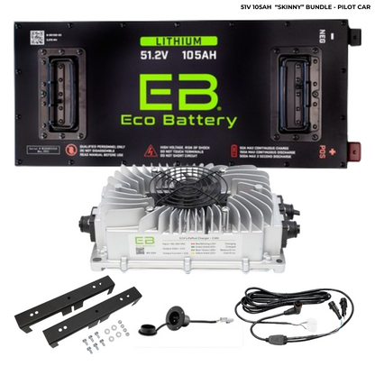 Eco Battery 48v 105ah Skinny GEN2 Lithium Battery Bundle