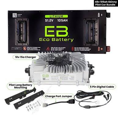 Pilot Car Kit - Eco Battery 48V 105AH Skinny Bundle