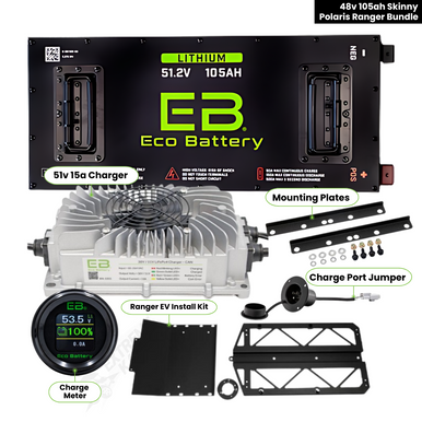 Polaris Ranger - Eco Battery 48V 105AH Skinny Bundle