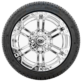 12 GTW Specter Chrome Wheels with Fusion Street Tires  Set of 4