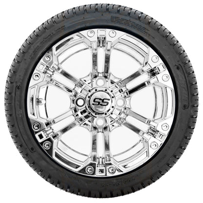 12” GTW Specter Chrome Wheels with Fusion Street Tires – Set of 4