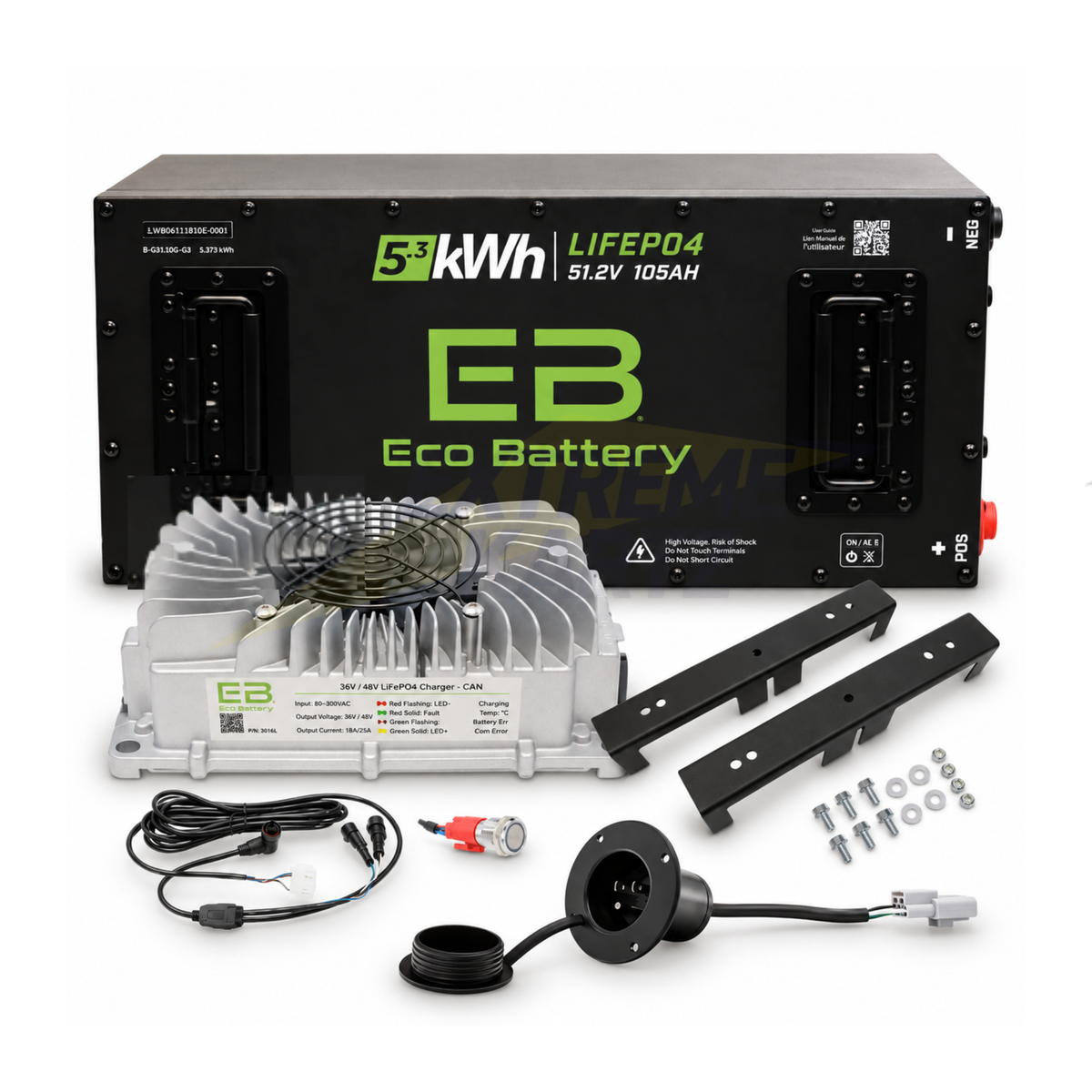 Eco Battery 48V 105Ah Skinny Bundle - Select your Cart