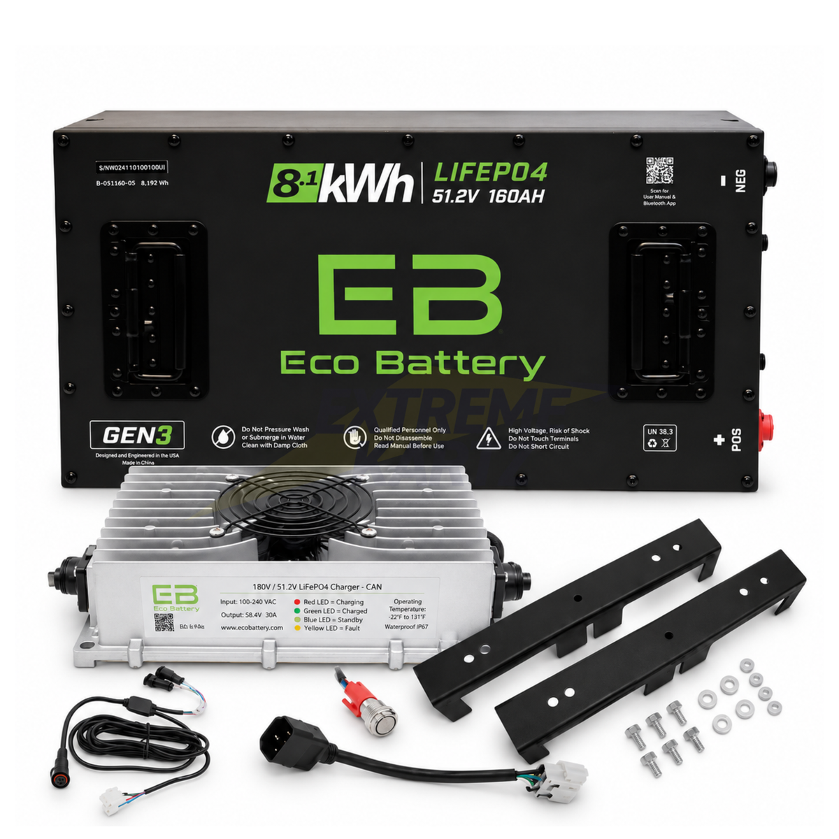Eco Battery 48v 160ah Lithium Bundle Kit - Select your Cart