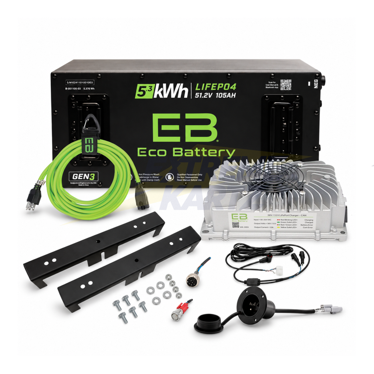Eco Battery 48V 105Ah Skinny Bundle - Select your Cart