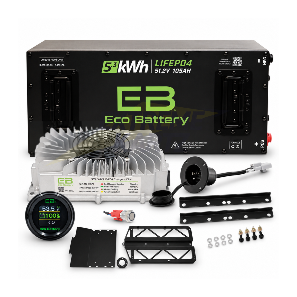 Eco Battery 48V 105Ah Skinny Bundle - Select your Cart
