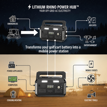 Lithium Rhino Power Hub Infograph