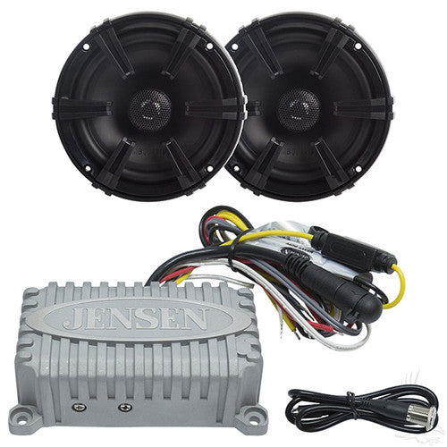 Bluetooth Audio Package with Jensen 2x80 Watt Marine Grade Amp and 5.25" MB Quart Speakers