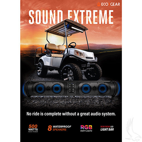 Sound Extreme By ECOXGEAR Soundbar, Four Speaker, 500W, Dual Woofers and RGB Lights