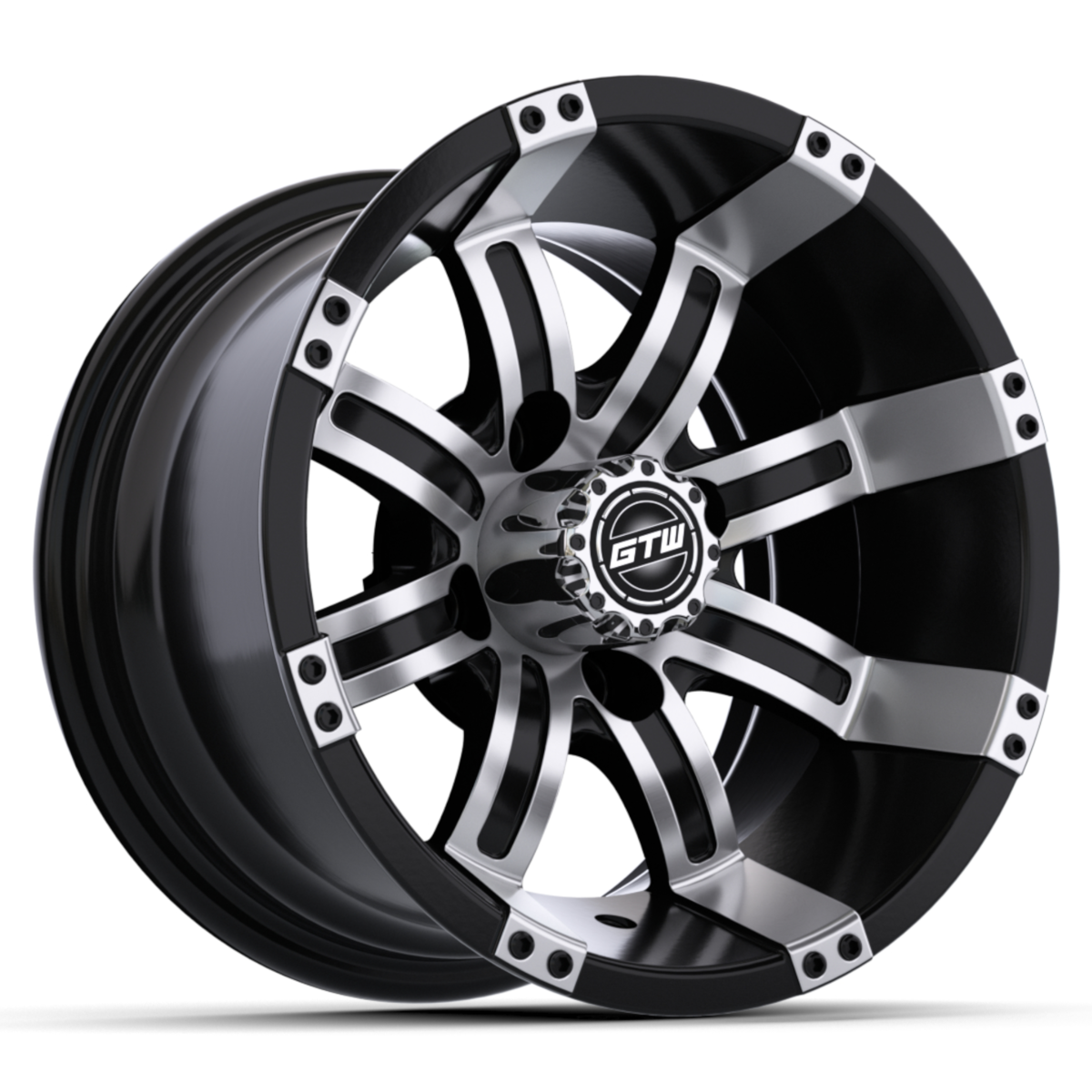 GTW Tempest 10x7 Machined Black Wheel