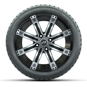 14 GTW Tempest Machined/Black Wheels with Mamba Street Tires  Set of 4