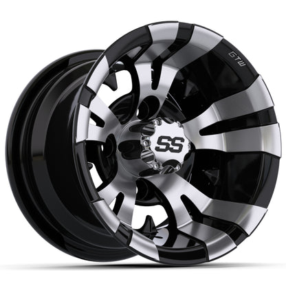 GTW Vampire 10x7 Machined Black Wheel