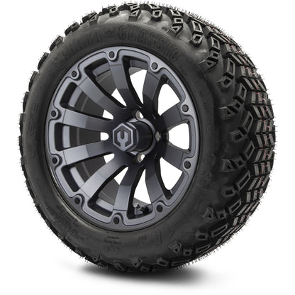 14" MODZ Bomber Matte Gunmetal - Tire and Wheel Combo