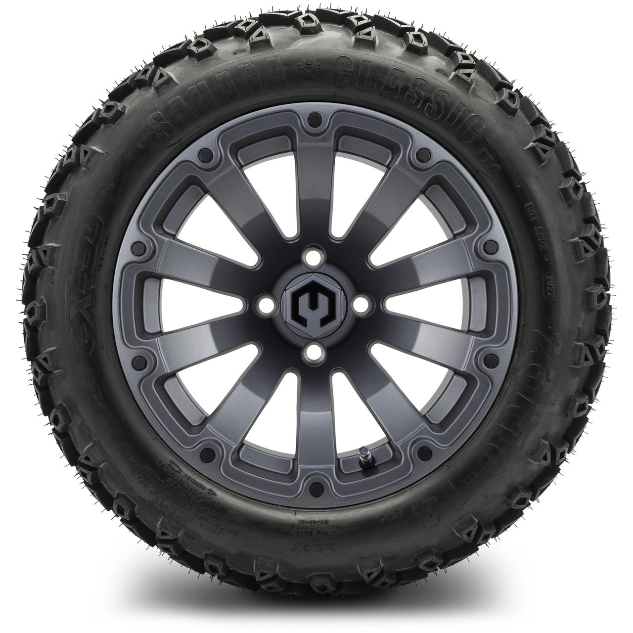 14" MODZ Bomber Matte Gunmetal - Tire and Wheel Combo