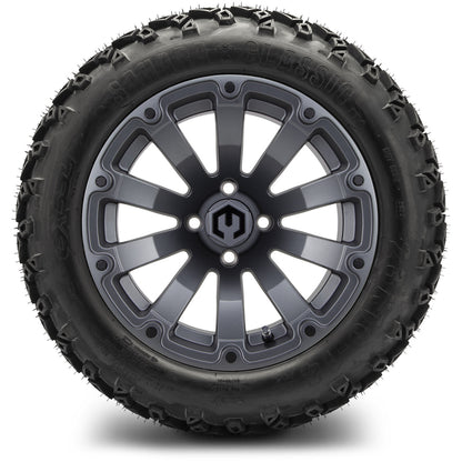 14" MODZ Bomber Matte Gunmetal - Tire and Wheel Combo
