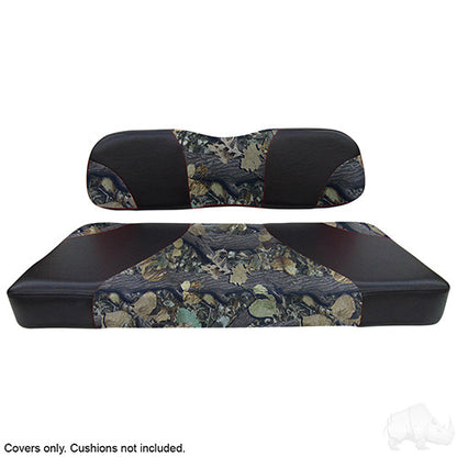 RHOX Front Seat Cover Set, Sport Black/Camo, Club Car DS