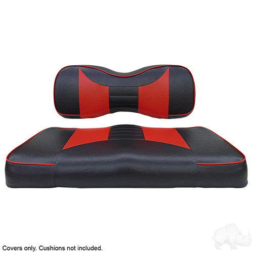 RHOX Front Seat Cover Set, Rally Black/Red, Yamaha Drive2, Drive