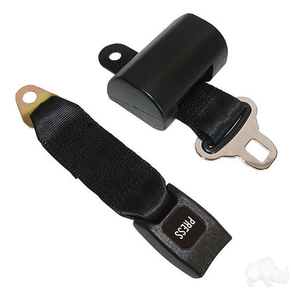 Seat Belt, Retractable Black, 36" Fully Extended