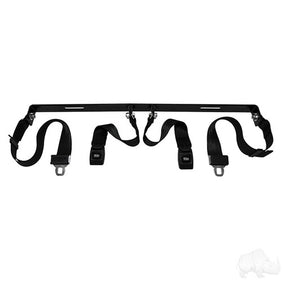 Seatbelt Kit includes (2) 60" Fully Extended Lap Seatbelts, Seatbelt Bracket and Hardware