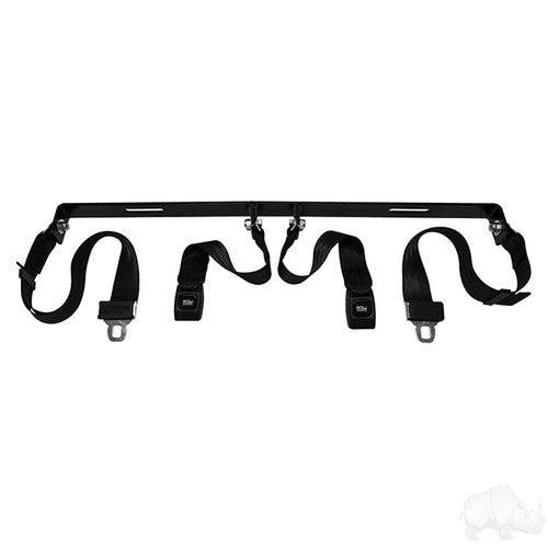 Seatbelt Kit includes (2) 60" Fully Extended Lap Seatbelts, Seatbelt Bracket and Hardware