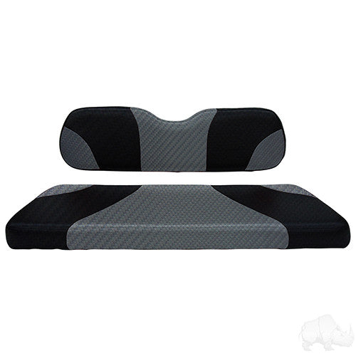 RHOX Rhino Aluminum Seat Kit, Sport Black Carbon Fiber/Gray Carbon Fiber, E-Z-Go TXT 96+