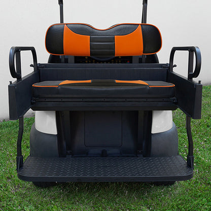 RHOX Rhino Seat Box Kit, Rally Black/Orange, Club Car Tempo, Precedent 04+