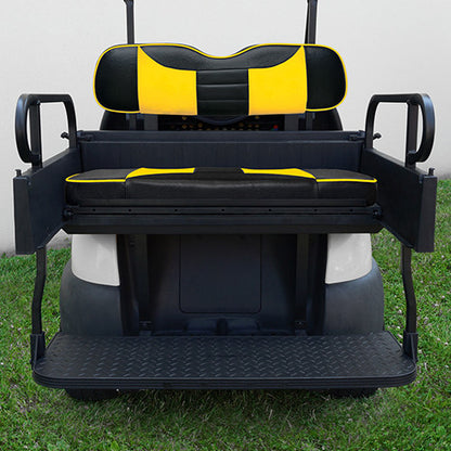 RHOX Rhino Seat Box Kit, Rally Black/Yellow, Club Car Tempo, Precedent 04+