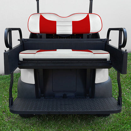 RHOX Rhino Seat Box Kit, Rally White/Red, Club Car Tempo, Precedent 04+