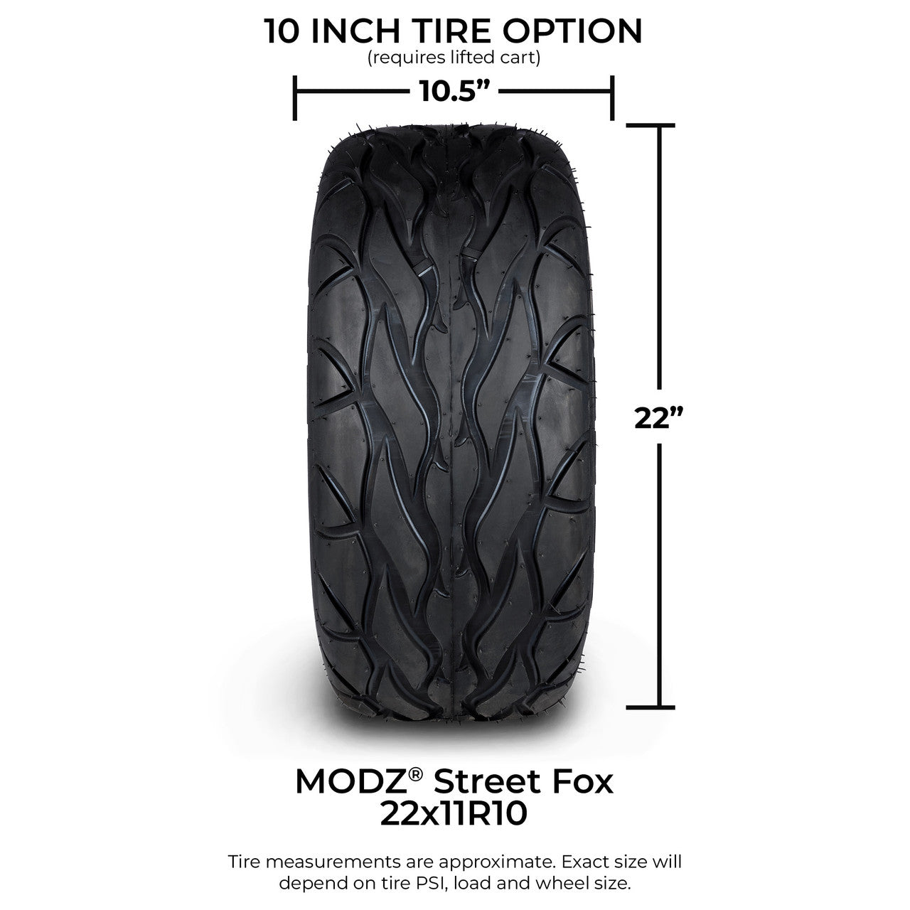 MODZ Street Fox (Radial) 22x11‐10 - Set of 4
