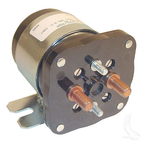 Solenoid, 48V 4 Terminal Silver, E-Z-Go Elec. CC Electric 98+, G19/G22/Dr.