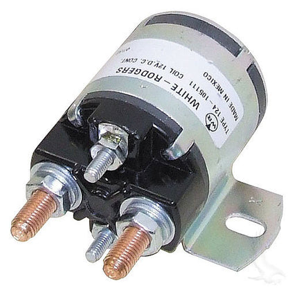 Solenoid, 12V 4 Terminal Silver, Yamaha G2-G16 4-cycle Gas 85+