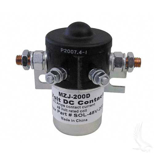 Solenoid, 200A 48V Universal Golf Cart Mounted solenoid