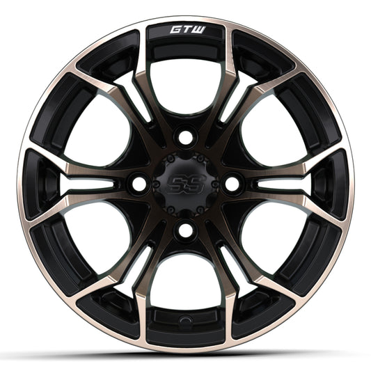 12″ GTW® Spyder Wheel – Matte Black with Bronze