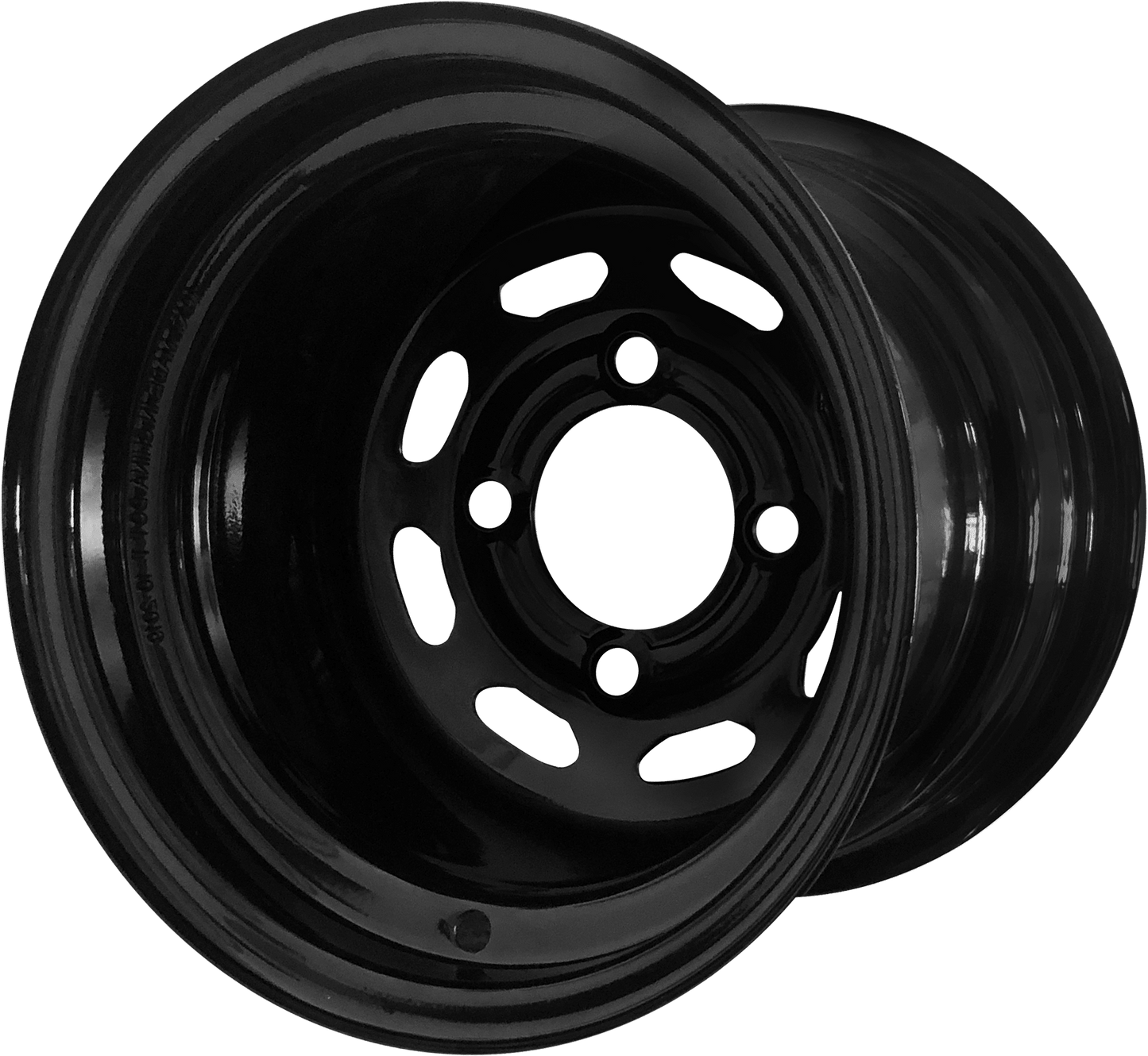 10″ SGC Slotted Steel Black Wheel