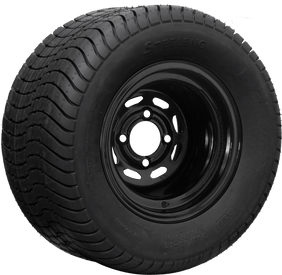 10" SGC Steel Wheel Black Slotted and 205/65-10 Comfort Ride Street Tire Combo
