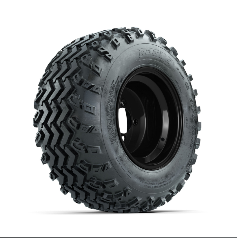 GTW Steel Black 10 in Wheels with 20x10.00-10 Rogue All Terrain Tires – Full Set