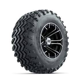 GTW Spyder Machined/Black 10 in Wheels with 20x10.00-10 Rogue All Terrain Tires  Full Set