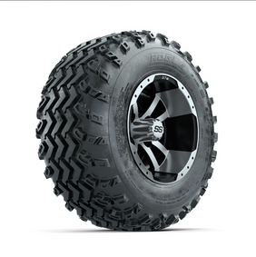 GTW Storm Trooper Machined/Black 10 in Wheels with 20x10.00-10 Rogue All Terrain Tires  Full Set