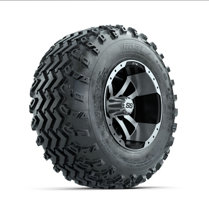 GTW Storm Trooper Machined/Black 10 in Wheels with 20x10.00-10 Rogue All Terrain Tires – Full Set