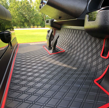 Xtreme Floor Mats for Club Car Precedent / Onward / Tempo / Villager & V4L - Black/Red