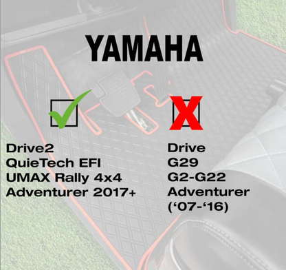 Xtreme Floor Mats for Yamaha UMAX Rally / Drive2 QuieTech EFI 2007-Up - All Black